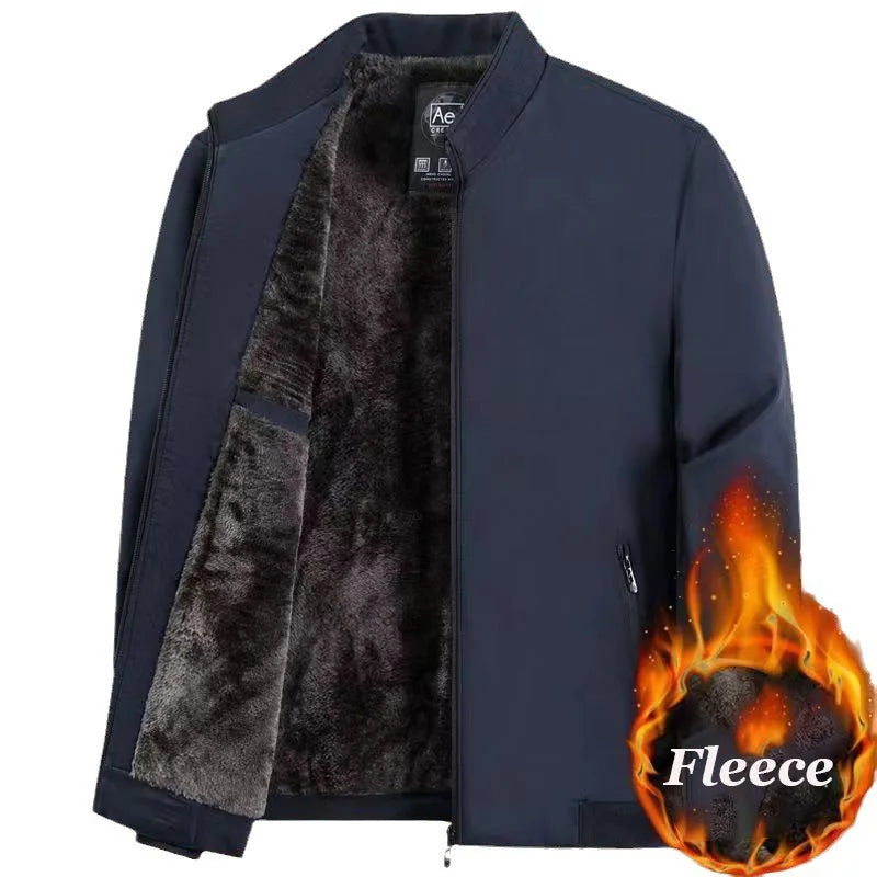 New Men's Winter Jacket Casual Fleece Lining Coats Windproof Casual Business Jackets Thick Warm Outdoor walking Outerwear Male - Buy online at  Vibe In Cart.