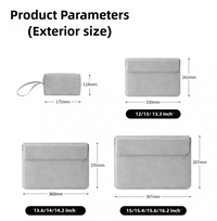 PU Laptop Sleeve Case for 13, 14, 15, and 15.6 Inch Laptops