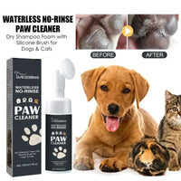 Dog Paw Washing Foam Pet Foot Cleaning Foam Rinse-free Paw Cleaner No Washing Claw Care Supplies For Cat With Silicone Brush - Buy online at  Vibe In Cart.