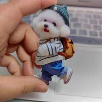 Creative Puppy Man Backpack Rearview Mirrors Pendant Car Hanging Ornaments Car Decoration Accessories Gifts For Women Men - Buy online at  Vibe In Cart.