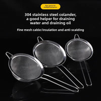 Stainless Steel Sieve Fine Mesh Filter Slotted Spoon Kitchen Accessories For Cooking Baking Oil Flour Strainer Sifter - Buy online at  Vibe In Cart.