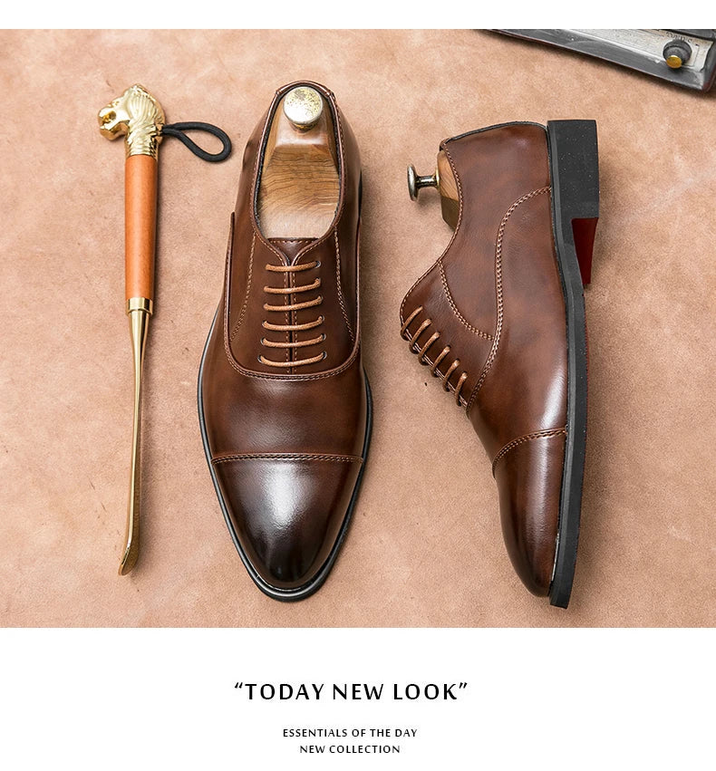 Mens Formal Oxford Shoes Business Leather Dress Shoes for Wedding Size 47 48 - Buy online at  Vibe In Cart.