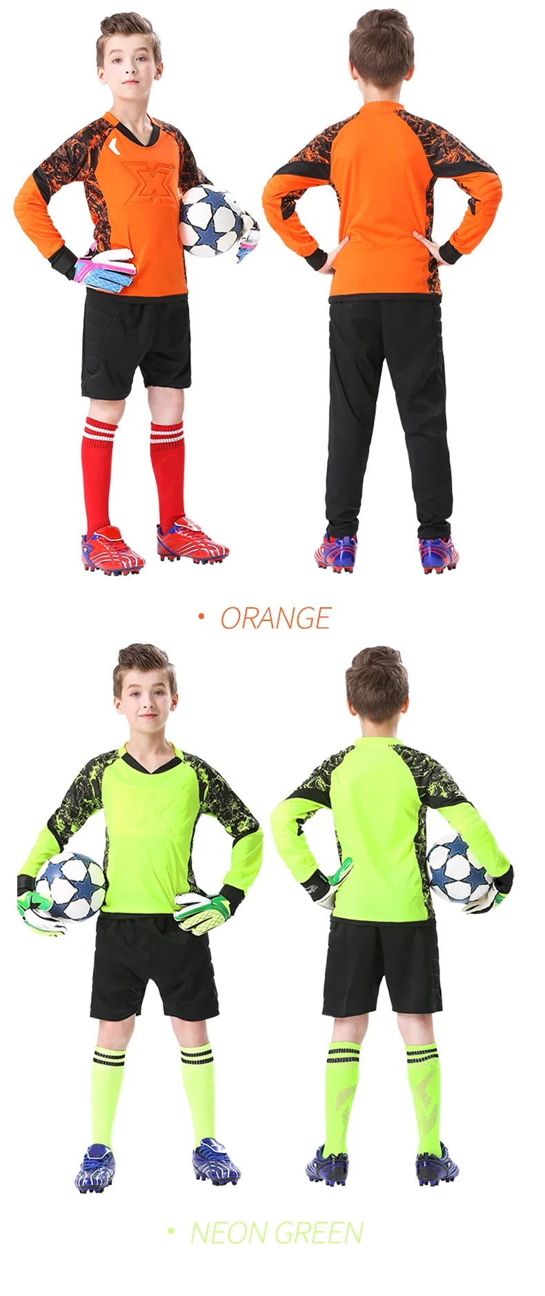 Kids Goalkeeper Uniform Boys Goalkeeper Jersey Doorkeepers Long Sleeve Sponge Protective Football Uniform For Children's - Buy online at  Vibe In Cart.