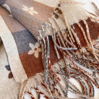 Women's Long Warm Polyester Print Winter Scarf Over 175cm