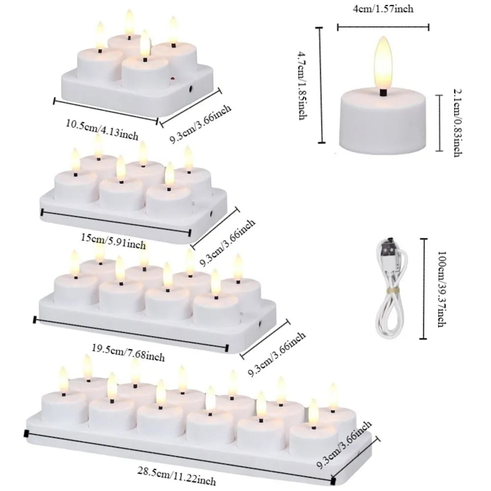 4-12Pcs LED Flameless Candle Light Battery Operated LED Creative Candles Tea Lights Halloween Christmas Party Decor Candle Light - Buy online at  Vibe In Cart.