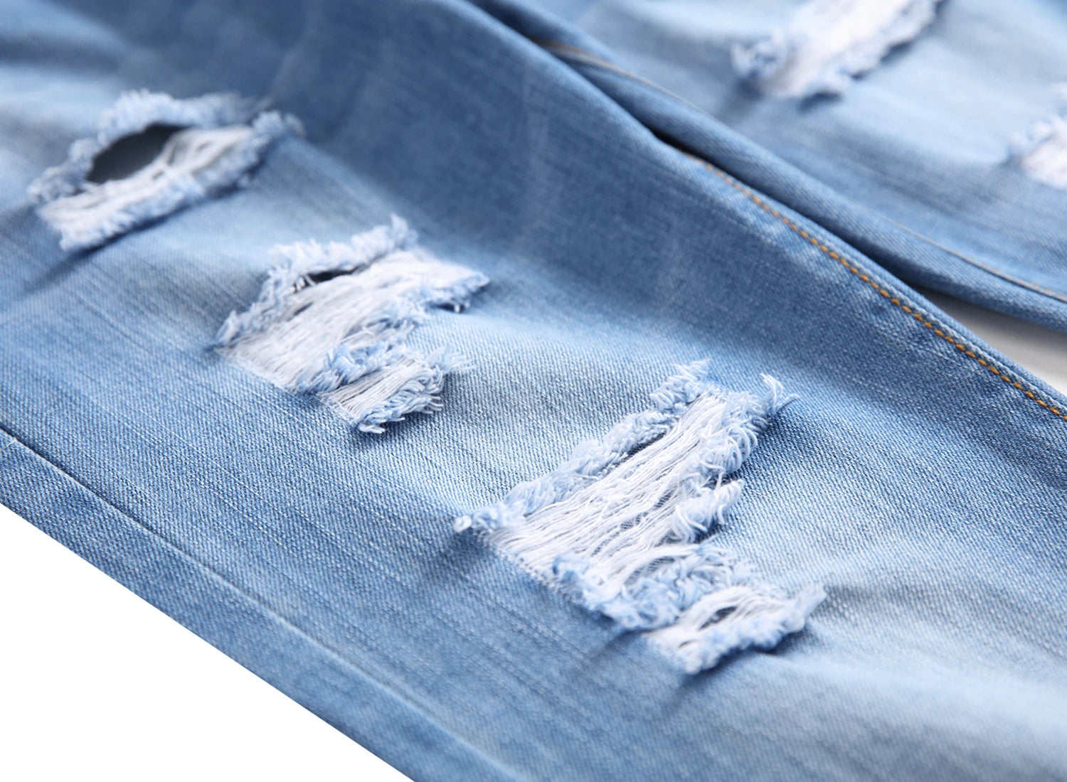 Men's Light Blue Jeans; Men's Fashionable Distressed Jeans; Party Suitable Jeans 305L - Buy online at  Vibe In Cart.