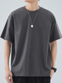Men's t-shirts 2025 Summer Oversize Cotton T-Shirt Casual High Quality Short Sleeves Tee Shirt Men Basic Solid color Sports Tops - Buy online at  Vibe In Cart.