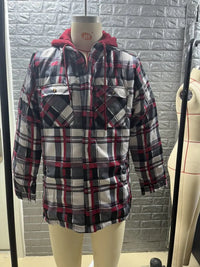 Men's Hooded Winter Jacket, Long-Sleeved, Loose-Fitting, Single Breasted