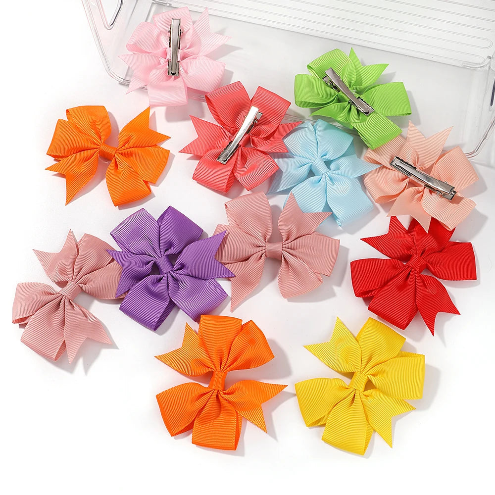 20/40Pcs Sweet Random Candy Color Bow Hair Clip Set for Baby Girls Cute Ribbon Hairpin Kids Headwear Kids Hair Accessories Gifts - Buy online at  Vibe In Cart.