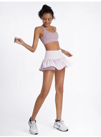 Women's High Waist Pleated Tennis Skirt with Inner Lining
