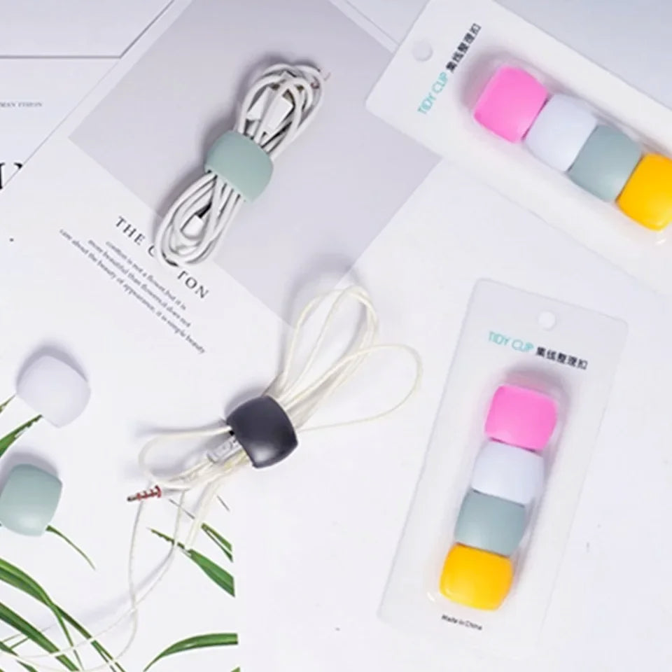 Silicone Adhesive Cable Clips for Wire Management, 3x2.3cm, 5-20 Pack