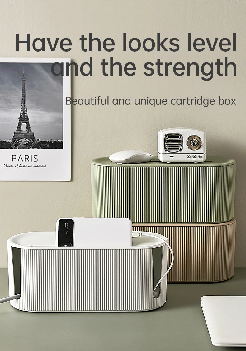 Rectangle Wire and Cable Storage Organizer Box for Earphone and Electric Wires