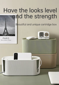 Rectangle Wire and Cable Storage Organizer Box for Earphone and Electric Wires