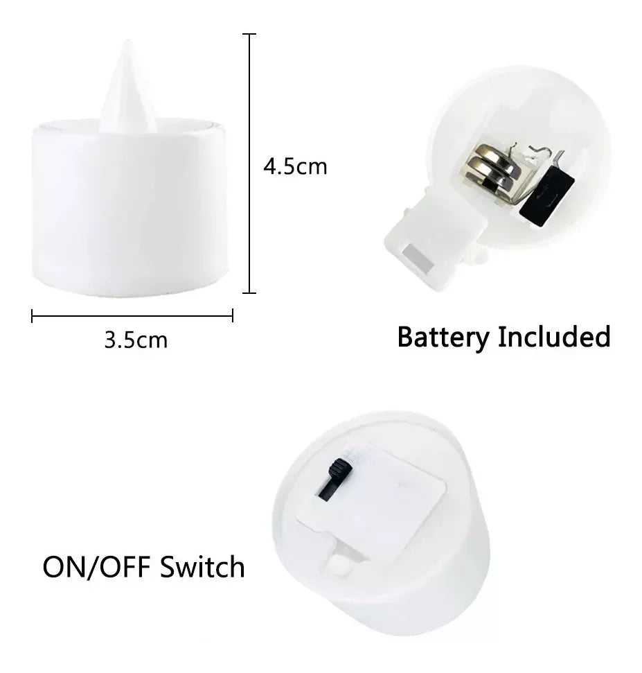 LED Candle Battery Powered Flameless Tea Candle Fake Candle Lamp Wedding Birthday Party Home Decoration Lamp Candlestick Candles - Buy online at  Vibe In Cart.