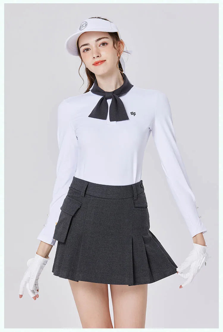 Blktee New Golf Skirt Women's Elastic Waist Sports Skirts Ladies Pleated Pockets Short Skort High Waist Tennis Golf Culottes - Buy online at  Vibe In Cart.