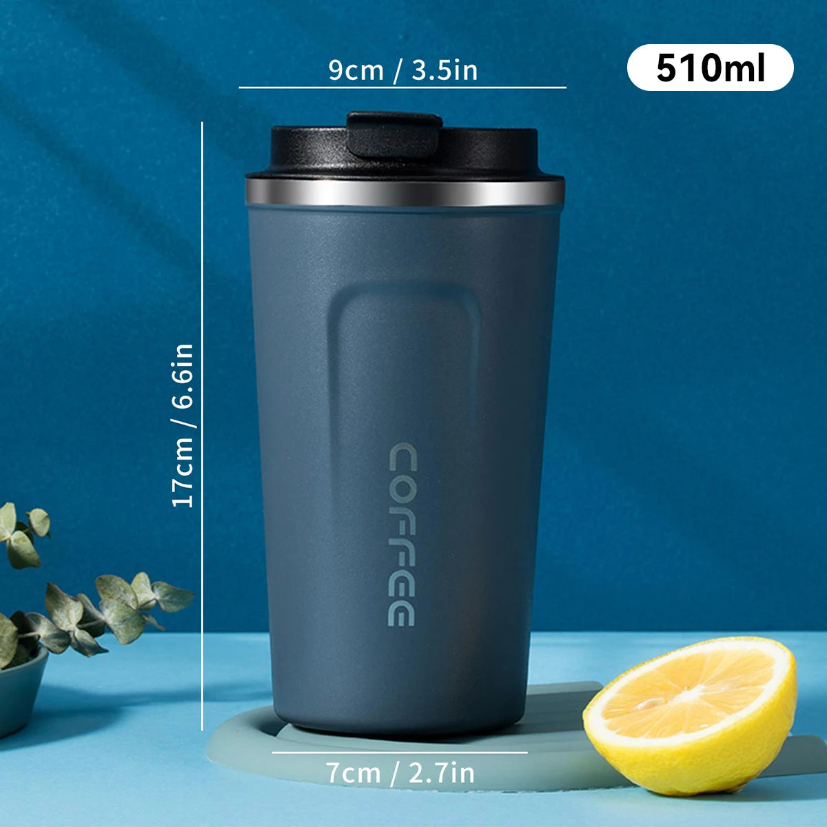 WORTHBUY Thermos Cup 304 Stainless Steel Double Wall Insulated Coffee Mug Leak-proof Thermal Tumbler Travel Portable Drinkware - Buy online at  Vibe In Cart.