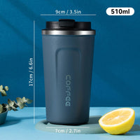 WORTHBUY Thermos Cup 304 Stainless Steel Double Wall Insulated Coffee Mug Leak-proof Thermal Tumbler Travel Portable Drinkware - Buy online at  Vibe In Cart.
