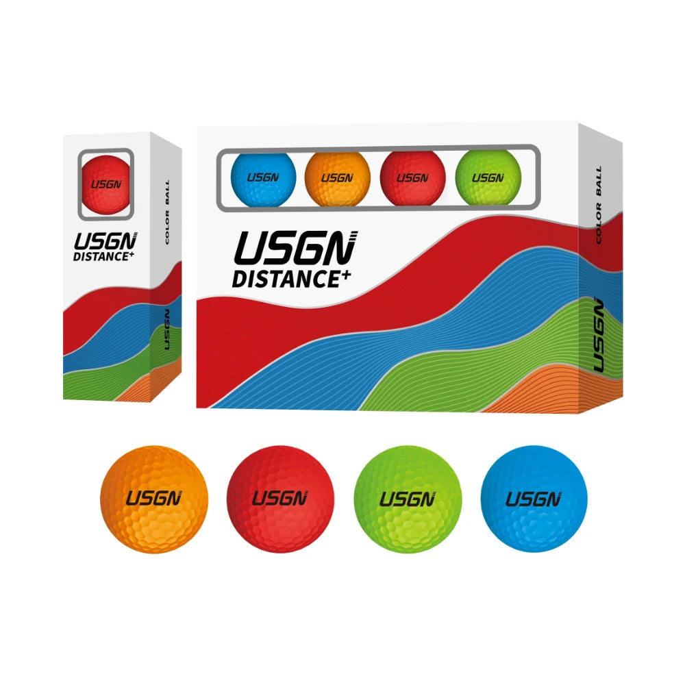 1 Box 12 Pcs Golf Two Layers Game Ball Durable 4 Colors Golf Practice Balls Golf Sports Supplies Ultra Distance Line Assist - Buy online at  Vibe In Cart.
