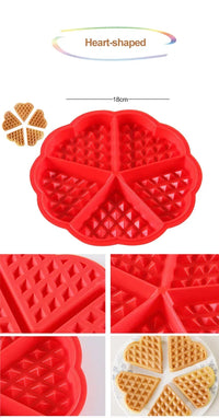 Food Grade Silicone Waffle Mold DIY Cake Mould Non-stick Silicone Baking Mold Set Kitchen Bakeware Waffle Maker - Buy online at  Vibe In Cart.