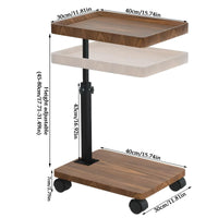 C Shaped Living Room Side Table Sofa Side Cabinet Mobile Coffee Table Simple Small Square Table Bedroom Bedside Table With Wheel - Buy online at  Vibe In Cart.