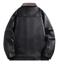 Autumn Winter Men Leather Jacket Vintage Thicken Fleece Turn Down Collar Male Coat Long Sleeve Business Casual Male Outerwear - Buy online at  Vibe In Cart.