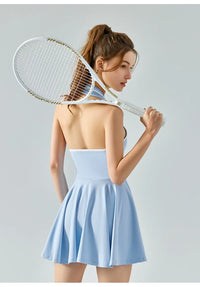 Polo Tennis Dress With Chest Pads&Shorts Soft High Stretchy Fitness Skorts Tummy Control Yoga Skirts Gym Clothing Activewear - Buy online at  Vibe In Cart.