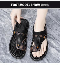 Men's high-quality beach shoes summer outdoor casual flip-flops sandals soft-sole non-slip comfort fashion dual-purpose slippers - Buy online at  Vibe In Cart.