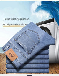 2024 Thin or Thick Material Slim Fit Men's Luxury Classic Style Men Jeans Business Stretch Denim Male Trousers Clothing - Buy online at  Vibe In Cart.