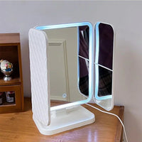 Trifold Makeup Mirror LED Lights Dorm Dressing Mirror Beauty Light up your fill light with Smart Complementary Makeup Mirror Tri - Buy online at  Vibe In Cart.