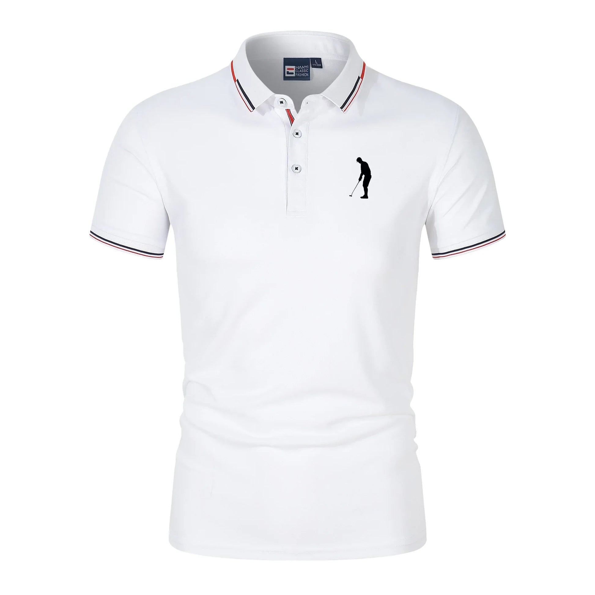 Men's Short Sleeve Turn-Down Collar Polyester Polo Shirt
