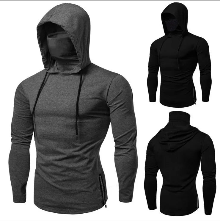 2025 Men Balaclava Zip Hoodie Winter Warm Casual Sweatshirt with Hooded Face Mask Zipper Design Sports Jacket Outdoor Activities - Buy online at  Vibe In Cart.