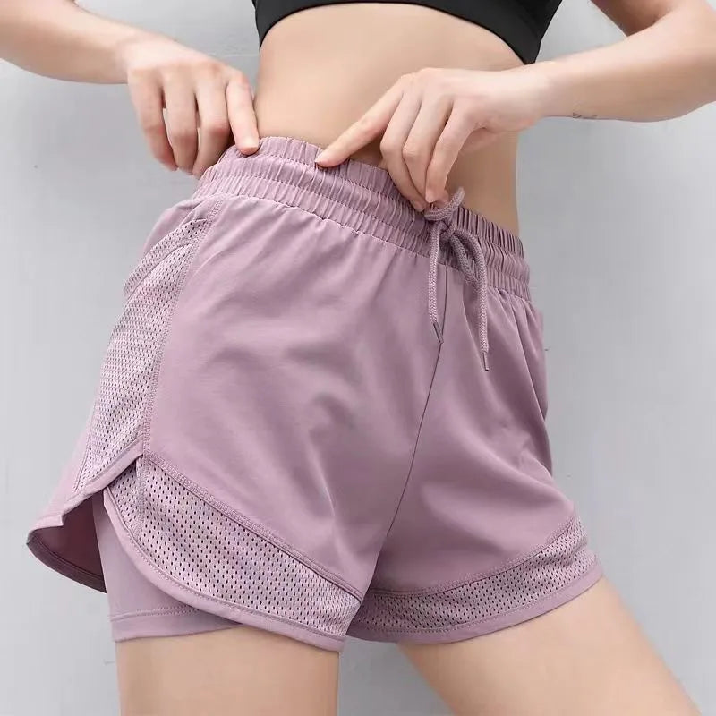 Women's 3" Mesh Panel Shorts: Modesty Liner & QuickDry for Tennis Run Yoga, Loose Comfort Fit - Buy online at  Vibe In Cart.