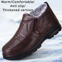 Shoes for Men 2023 Winter Fashion Non-slip Cotton Shoes Men's Thickened Leather Waterproof Casual Snow Boots Zapatillas Hombre - Buy online at  Vibe In Cart.