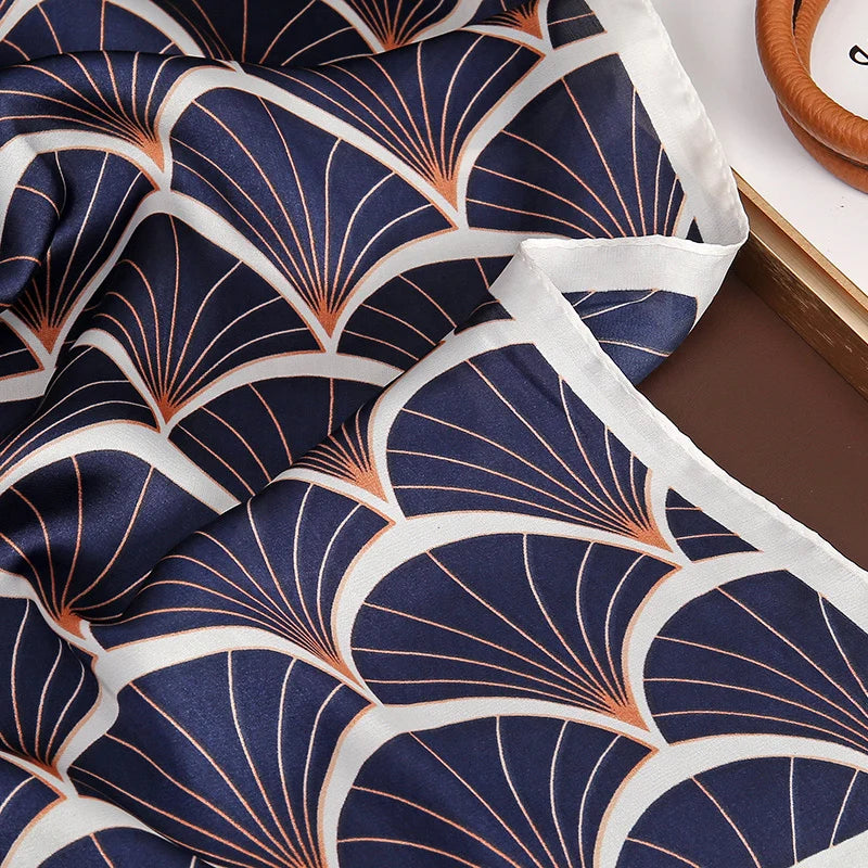 Square Satin Silk Scarf for Women, Casual All Seasons