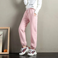 Women's Drawstring Thick Warm Polyester Winter Sports Pants