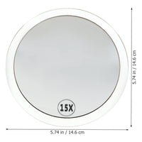 15x Magnification Mirror With Suction Cup Blackhead Compact Remove Pores Tool Bathroom Makeup Mirror Single Side - Buy online at  Vibe In Cart.