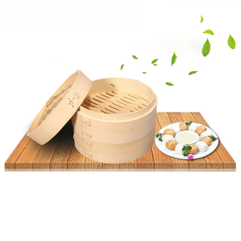 10/15/20cm Cooking Bamboo Steamer Dumpling Food Steamer with Lid Cookware Steam Pot Kitchen Cooking Tools - Buy online at  Vibe In Cart.