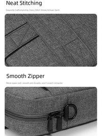 Unisex Zipper Canvas Laptop Briefcase for 13.3-17 Inch Laptops