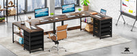 Tribesigns L Shaped Computer Desk with Storage Drawers, 59 inch Corner Desk with Shelves, Reversible L-Shaped Office Desk Study - Buy online at  Vibe In Cart.