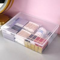Transparent Plastic Square Desktop Document Storage Box