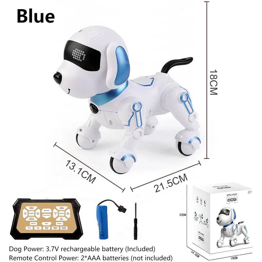 Interactive Remote Control Robot Dog with Programmable Stunts and Touch Features