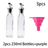 FAIS DU Glass Oil Bottle Olive Oil Dispenser for Kitchen with Silicone Funne Kitchen Seasoning Sauce Vinegar Bottle Kitchen Tool - Buy online at  Vibe In Cart.