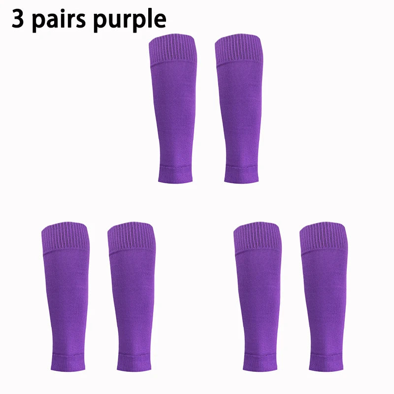3 pairs New Football Socks Shin Pads Leg Cover Men Women Grip Cutsocks - Buy online at  Vibe In Cart.