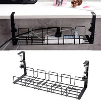 Under Desk Metal Wire Cable Management Organizer Rack