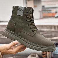 Italian Men's Genuine Leather Boots Fashion Outdoor Boots High Quality Casual Ankle Boots Antiskid Comfort Winter Platform Boots - Buy online at  Vibe In Cart.