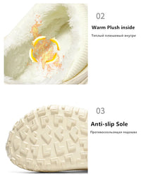 New Fashion Cotton Men's Slippers Winter Warm Plush Men Slippers Waterproof Men Garden Shoes Indoor Outdoor Men's Warm Shoes - Buy online at  Vibe In Cart.