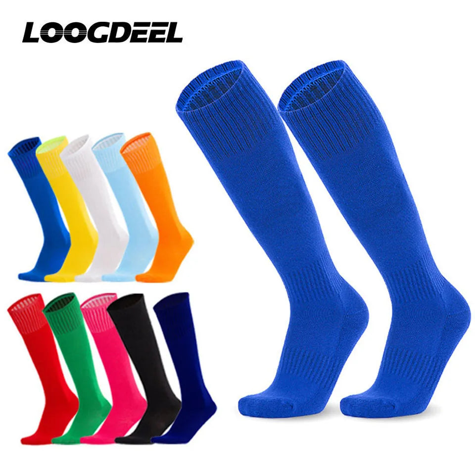 Loogdeel Football Sports Socks Long Knee Cotton Solid Color Kids Legging Stockings Soccer Baseball Ankle Adults Children Socks - Buy online at  Vibe In Cart.