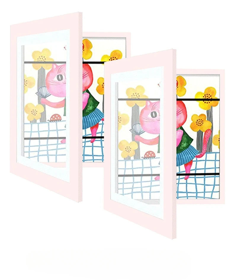 Children Drawing Frame A4 Wooden poster frame for walls Children's Art frame Changeable Kids Pictures Display Frames Home Decor - Buy online at  Vibe In Cart.