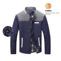 Men's Jackets Winter Warm Bomber Quilted Coat Lightweight Business Casual Button Down Clothing Waterproof Warm Jackets US Size - Buy online at  Vibe In Cart.