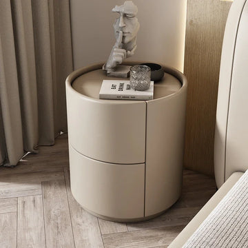 Home Living Room Sofa Side Cabinet, Creative Round Solid Wood Bedside Table, New Simple Modern Small Bedroom Storage Cabinet - Buy online at  Vibe In Cart.